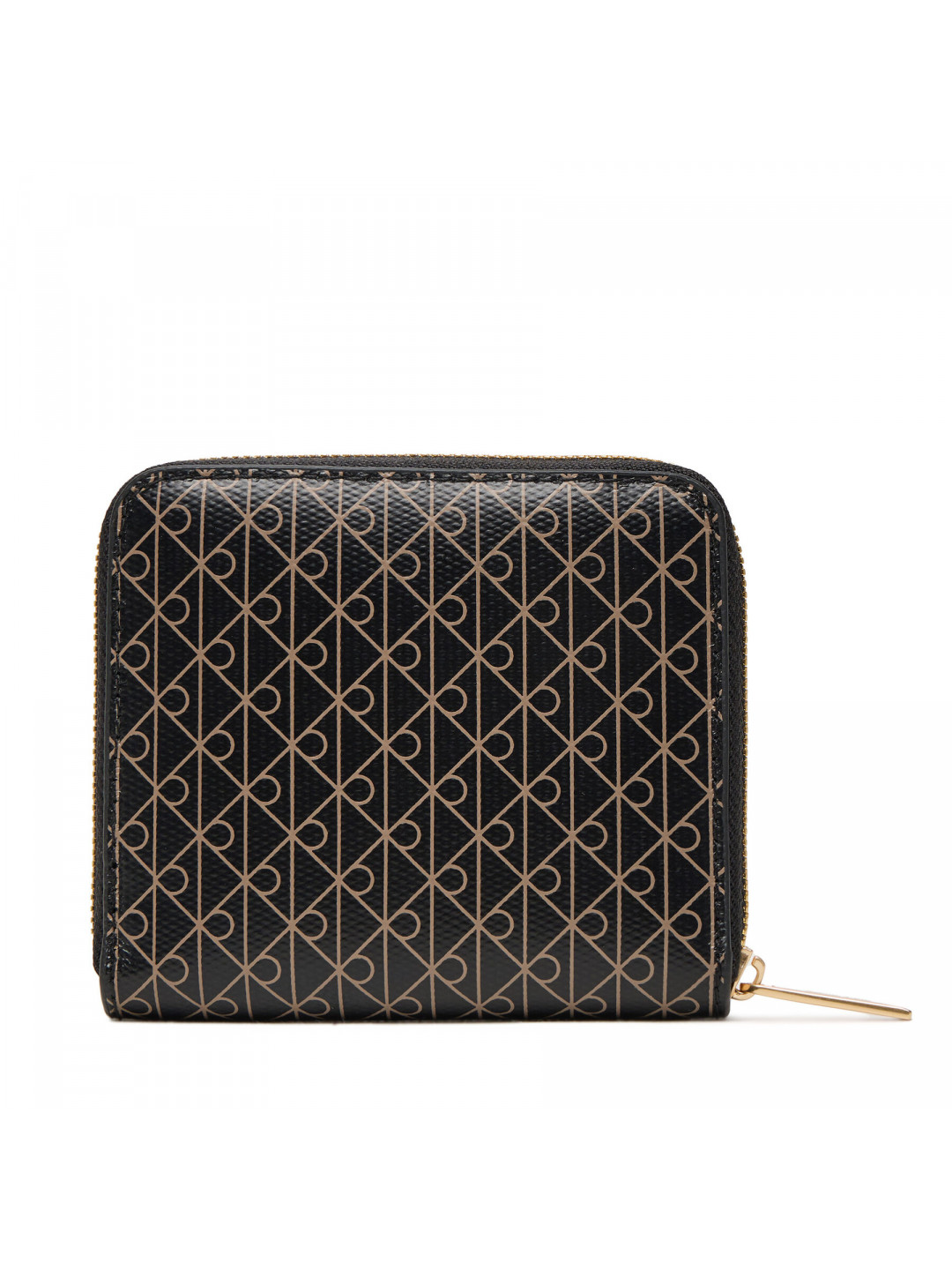 Malá dámská peněženka Calvin Klein Emblem Aop Square Zip Around LV04F1089G Černá